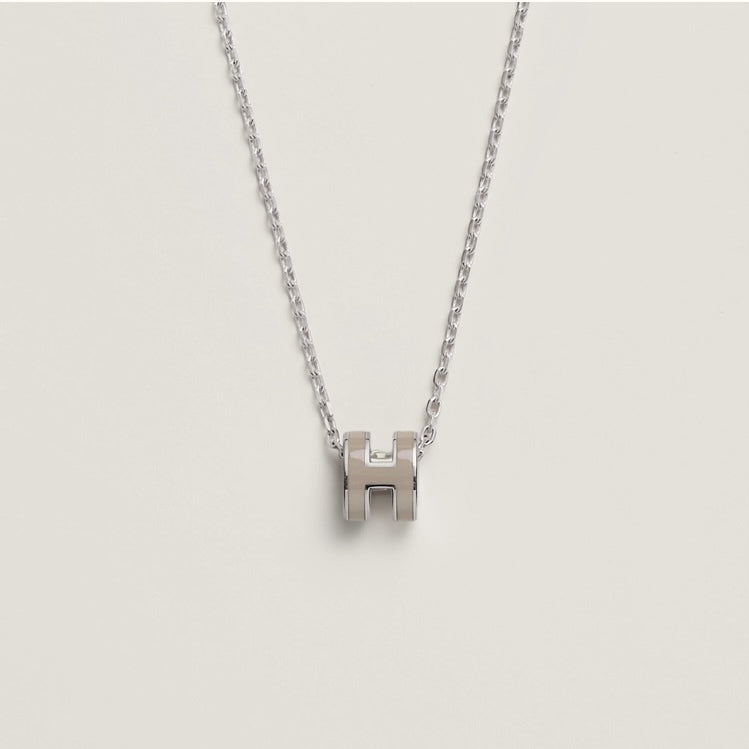 18K Hermes Mini Pop Grey Necklace