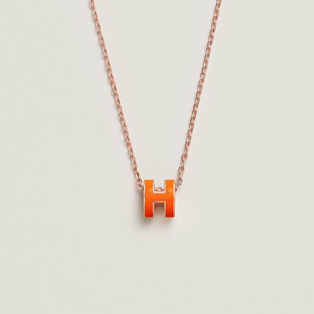 18K Hermes Mini Pop Orange Necklace