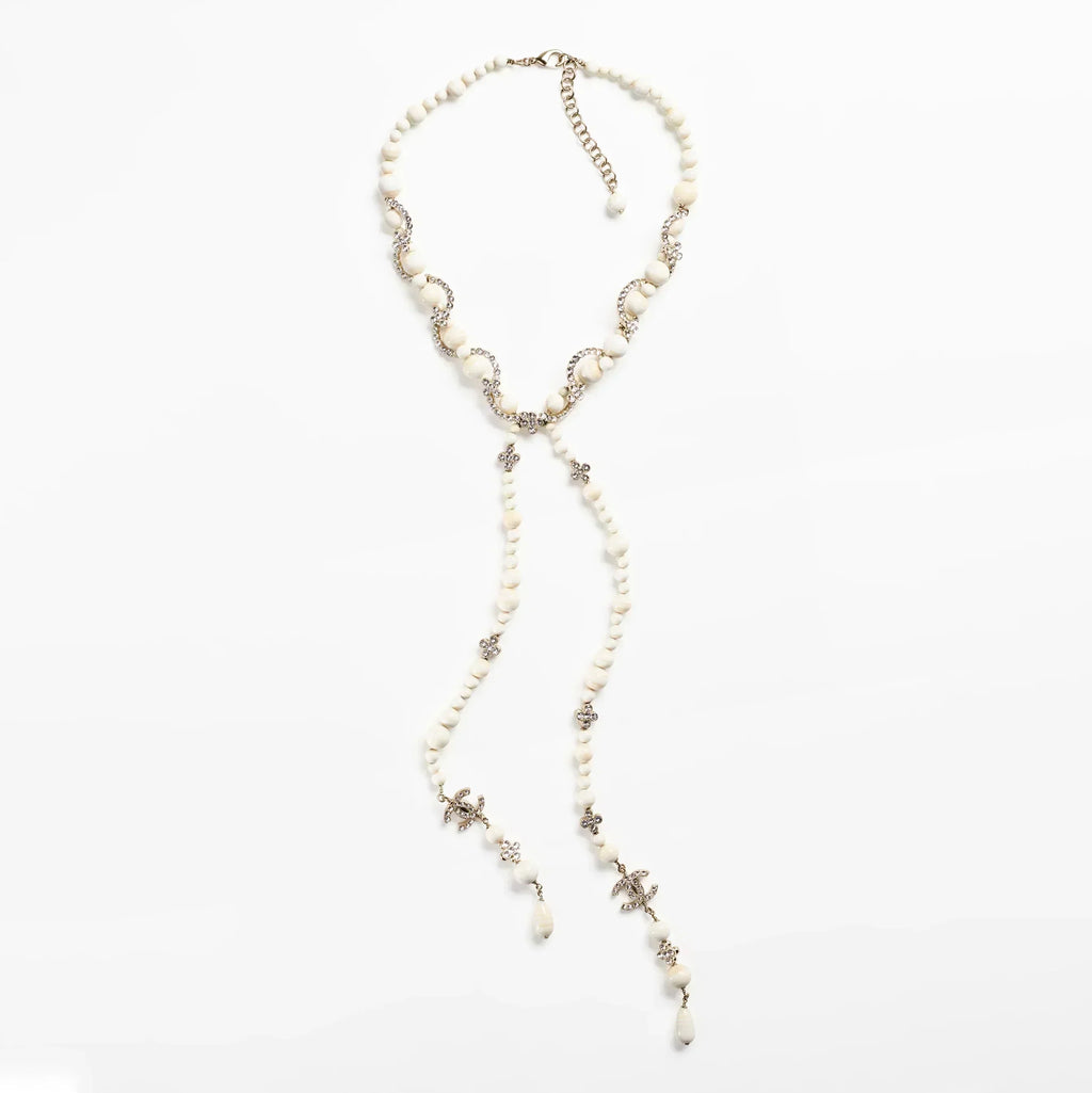 18K Chanel Pearl Chain Necklace