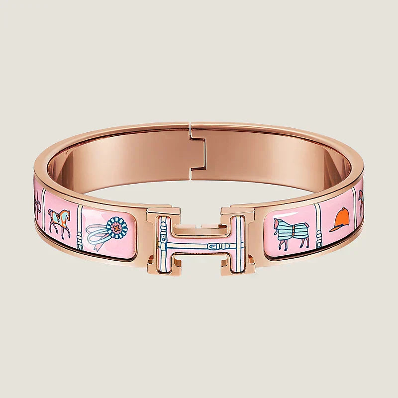 18K Hermes Clic Couvertures Bracelet