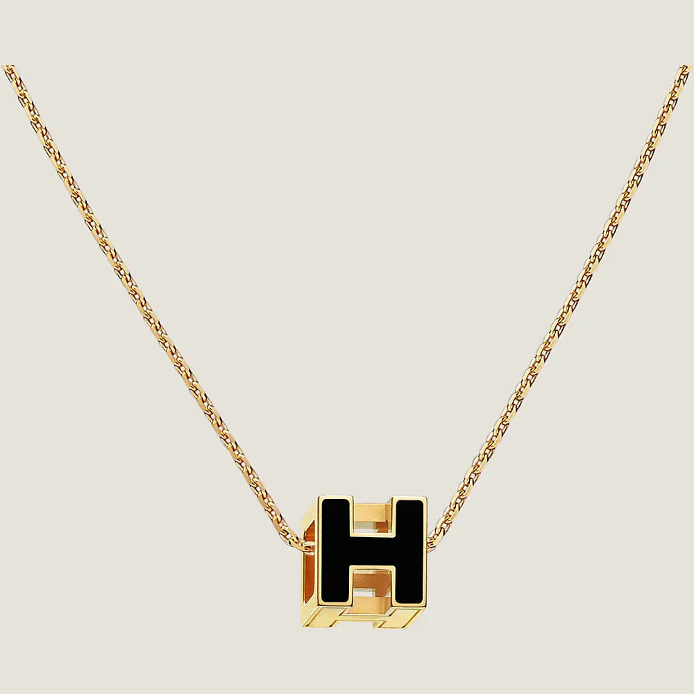 18K Hermes Cage D'H Necklace