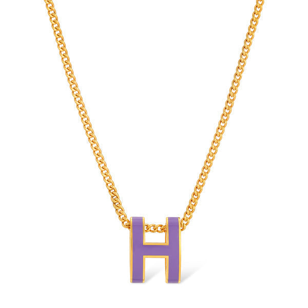 18K Hermes Mini Pop Purple Necklace
