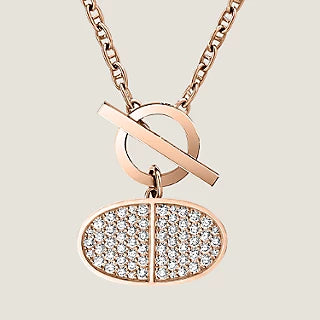 18K Hermes Chaine D'ancre Contour Pendant Necklace
