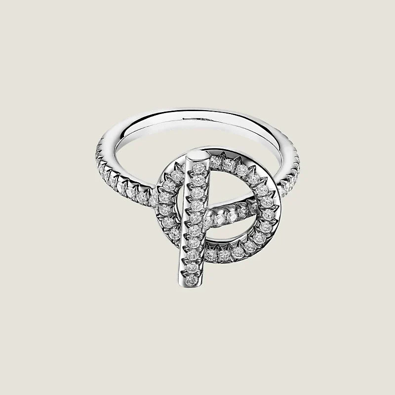 18K Hermes Echappee Diamond Ring