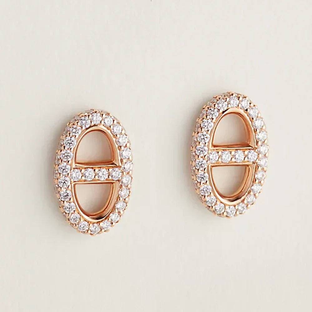 18K Hermes Farandole Diamond Earrings