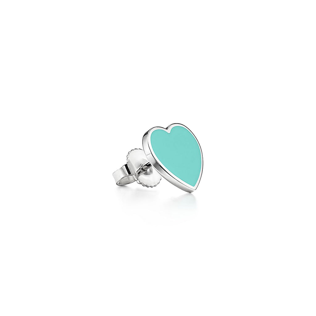 18K Tiffany Return to Blue Heart Earrings