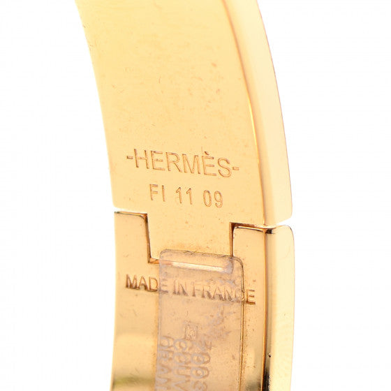 18K Hermes Clic Couvertures Blue Bracelet
