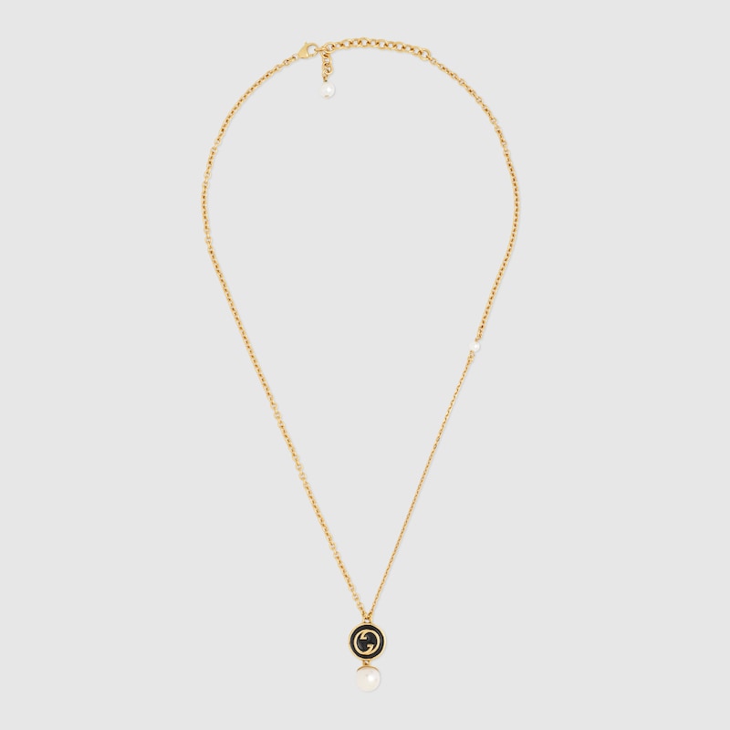 18K Gucci Double Blondie Pendant Necklace