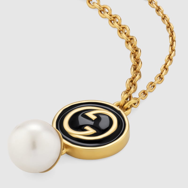 18K Gucci Double Blondie Pendant Necklace