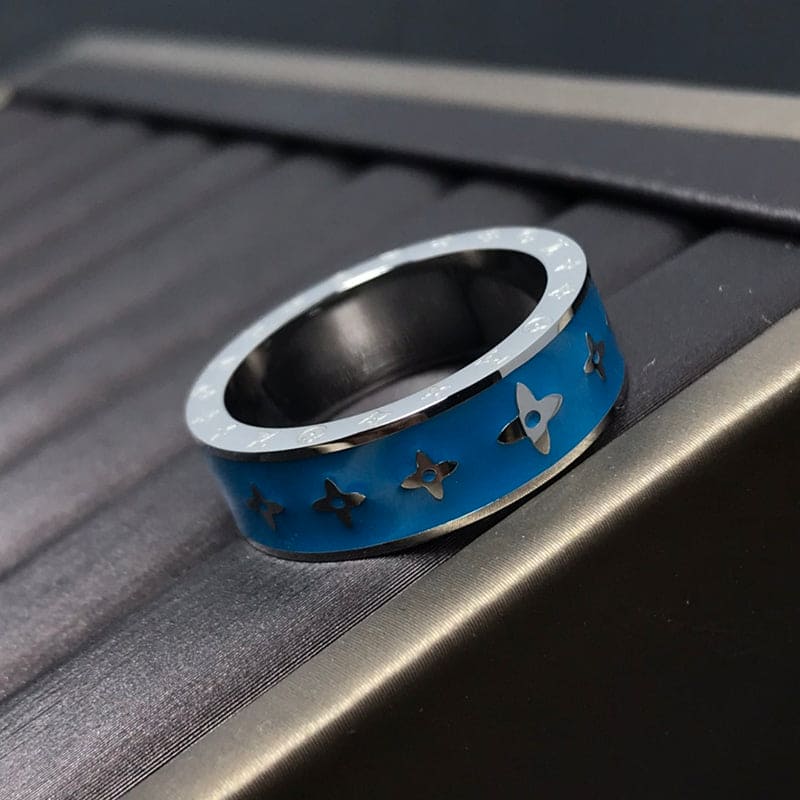 18K Louis Vuitton Ceramic Set of Two Ring
