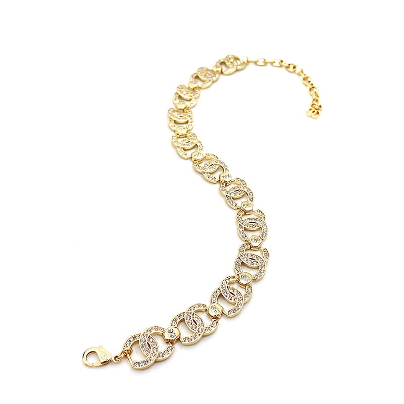 18K Chanel Rhinestone 2021 Interlocking Choker Necklace