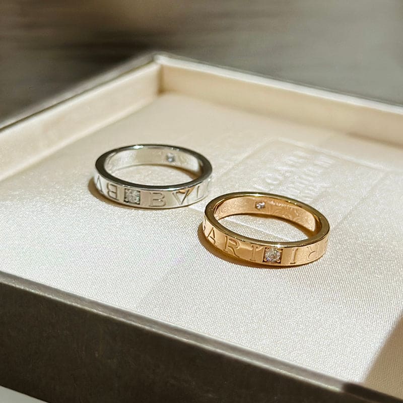 18K Bvlgari Yellow Gold Diamond Ring