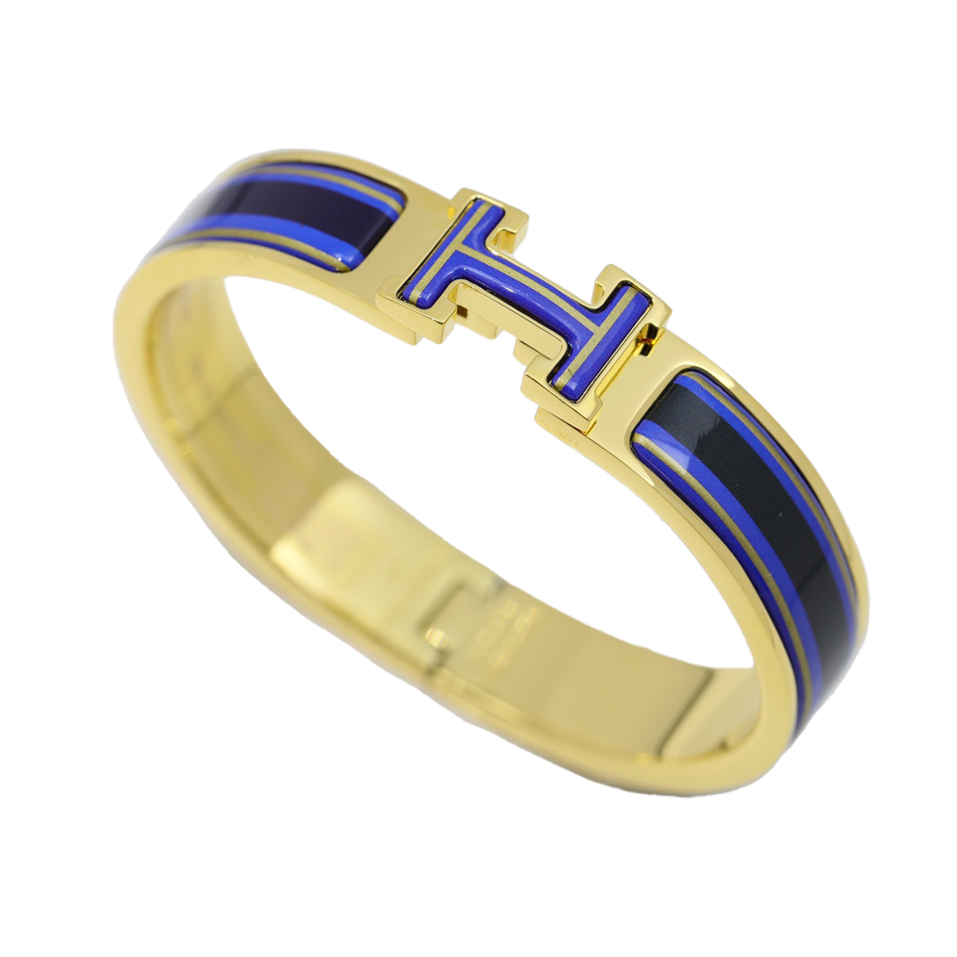 18K Hermes Clic Purple Bracelet