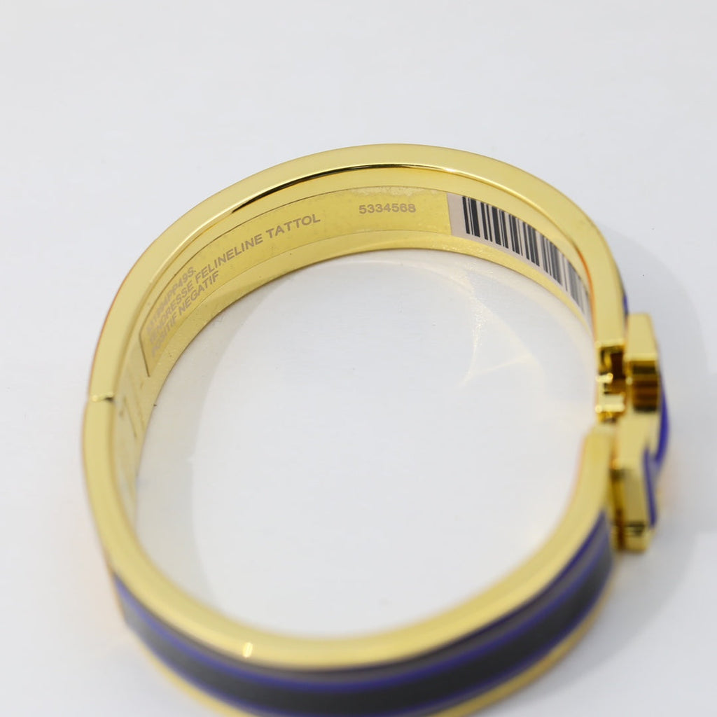 18K Hermes Clic Purple Bracelet