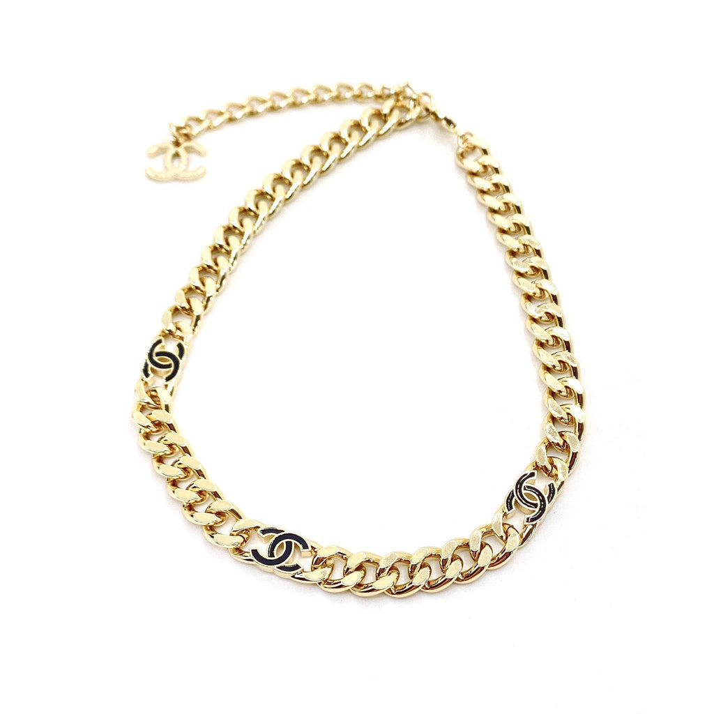 18K Chanel Black Chain Necklace