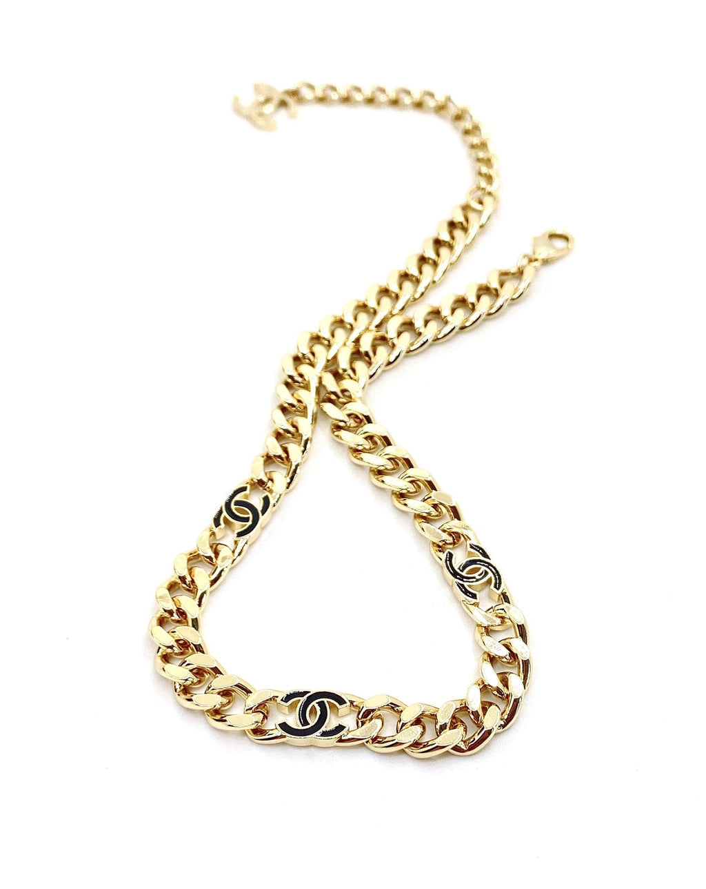 18K Chanel Black Chain Necklace