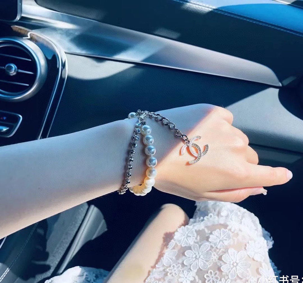 18K Chanel Pearls Chain Bracelet