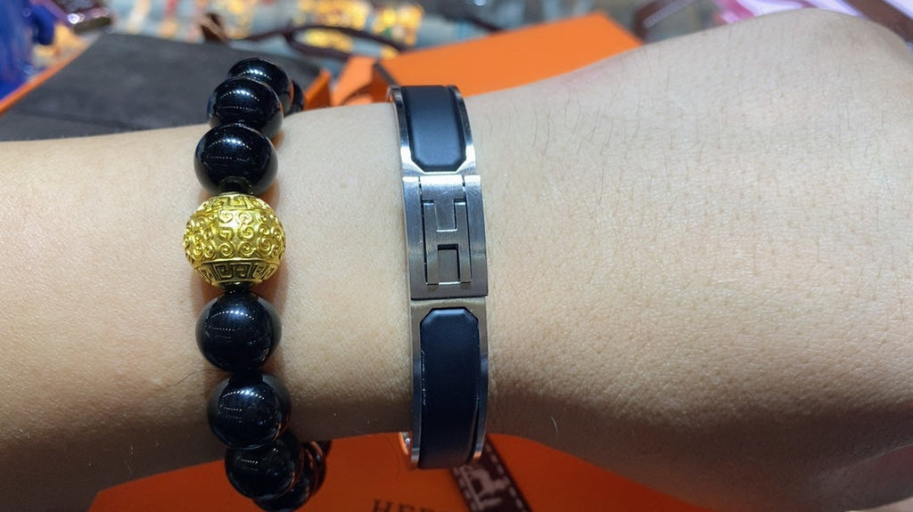 18K Hermes Jet Black Bracelet