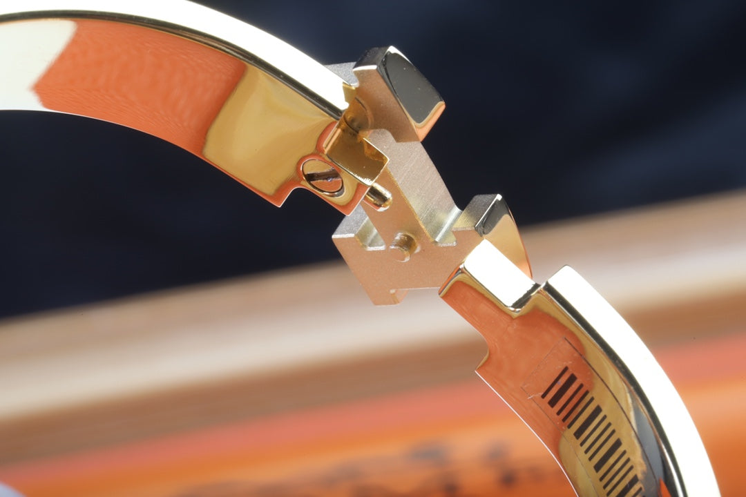 18K Hermes Clic H Lift Pink Bracelet