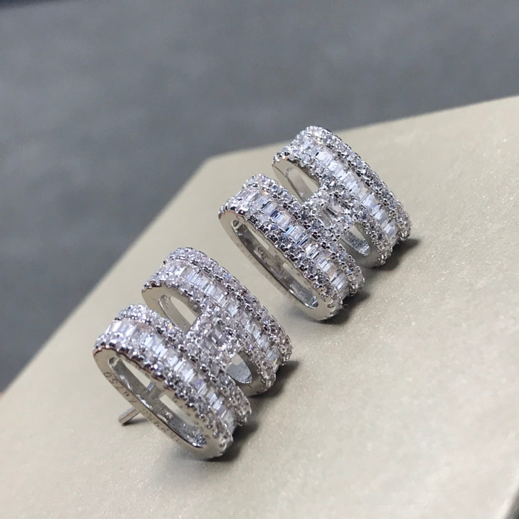 18K Hermes Pop Diamonds Earrings