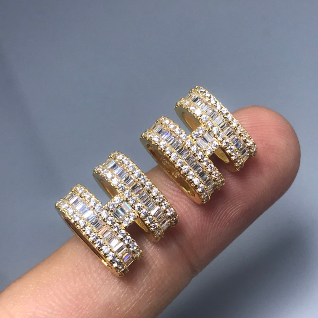 18K Hermes Pop Diamonds Earrings