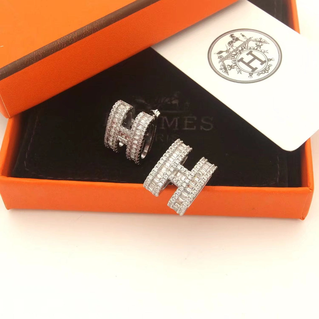 18K Hermes Pop Diamonds Earrings