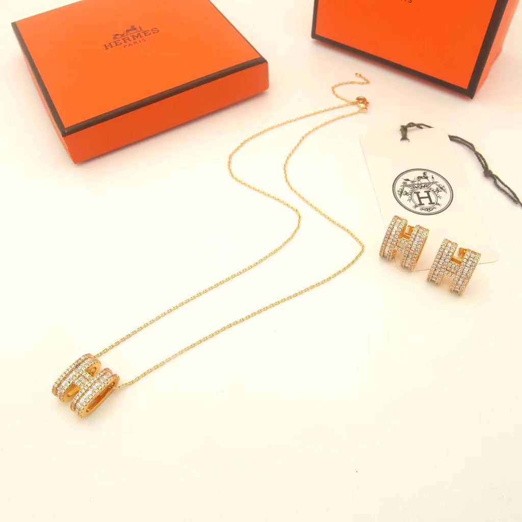 18K Hermes Pop Diamonds Earrings