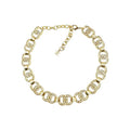 18K Chanel Rhinestone 2021 Interlocking Choker Necklace