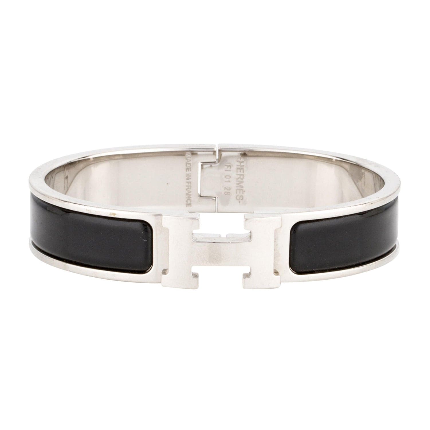 18K Hermes Clic Black Bracelet