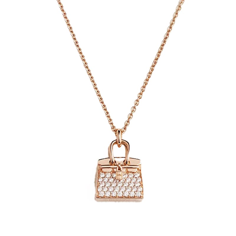 18K Hermes Amulettes Birkin Pendant Necklace