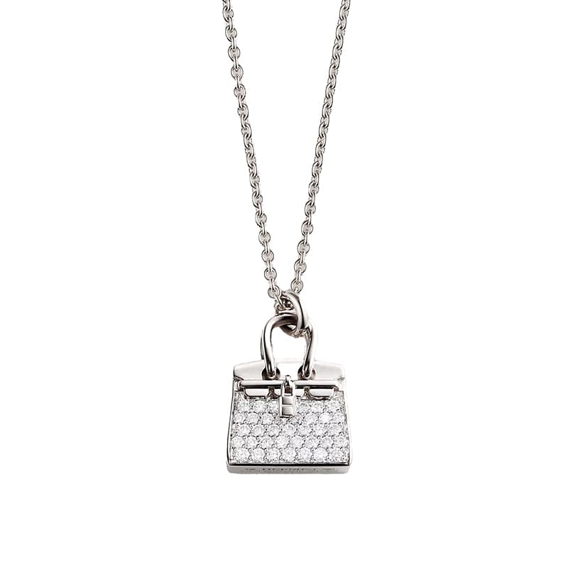 18K Hermes Amulettes Birkin Pendant Necklace