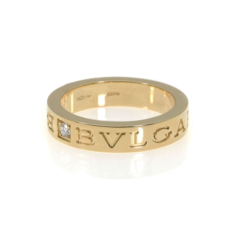 18K Bvlgari Yellow Gold Diamond Ring