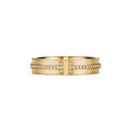 18K Tiffany Yellow Gold Narrow Diamond Ring
