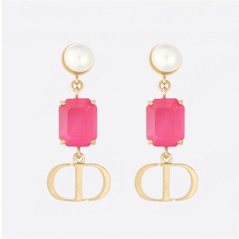 18K Dior Petit Crystal Earrings