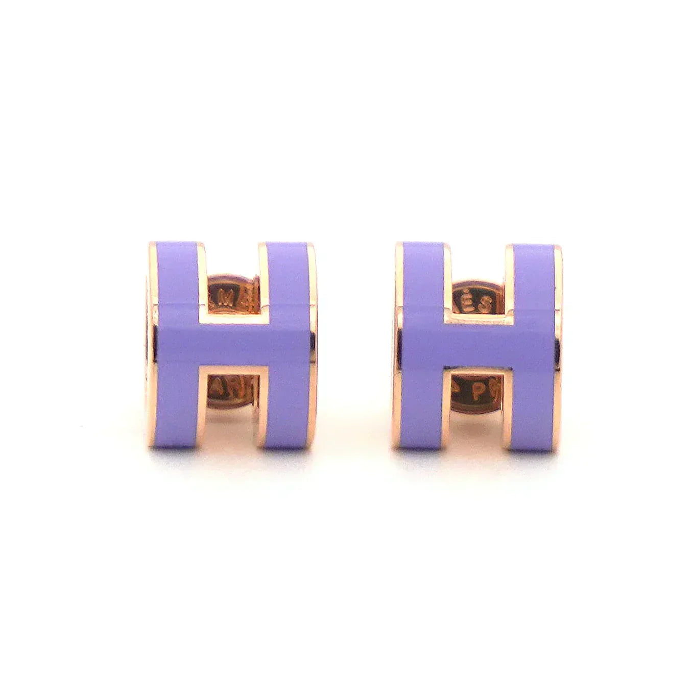 18K Hermes Mini Pop Purple Earrings