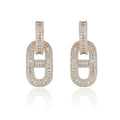 18K Hermes Diamonds Earrings
