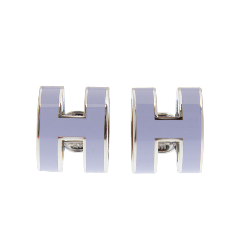 18K Hermes Mini Pop Purple Earrings