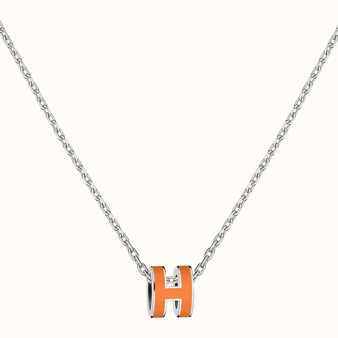 18K Hermes Mini Pop Orange Necklace