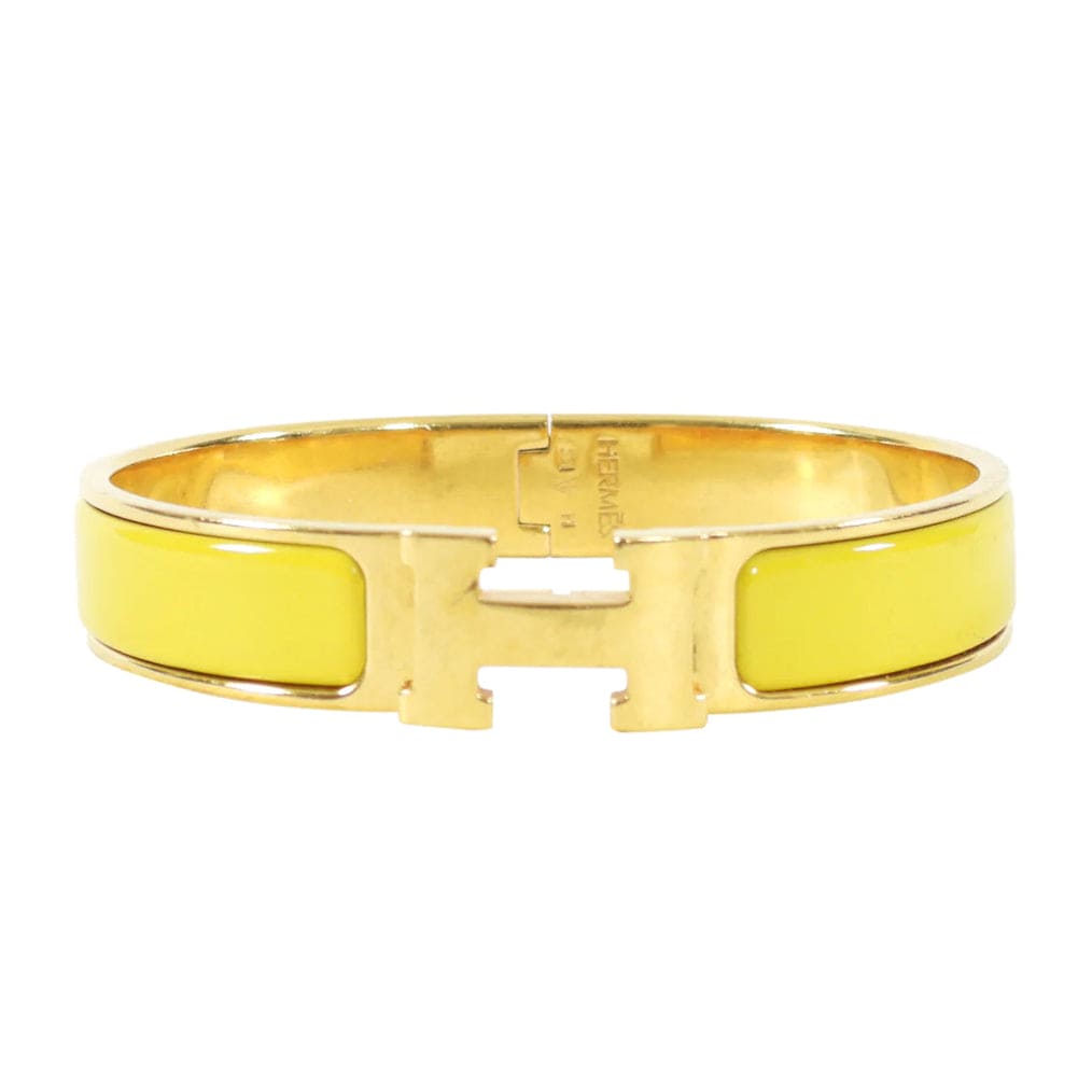 18K Hermes Clic Yellow Bracelet