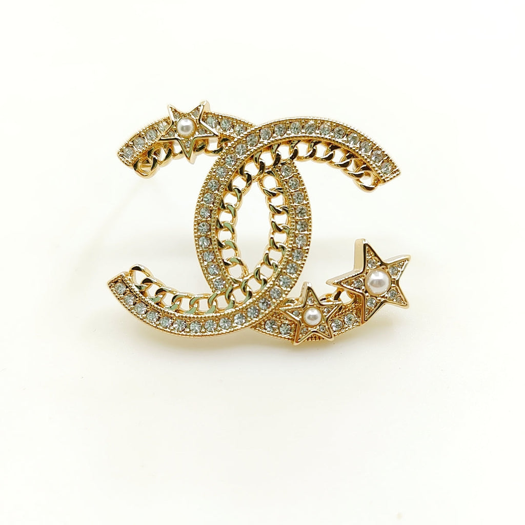 18K Chanel Star Crystal Brooch