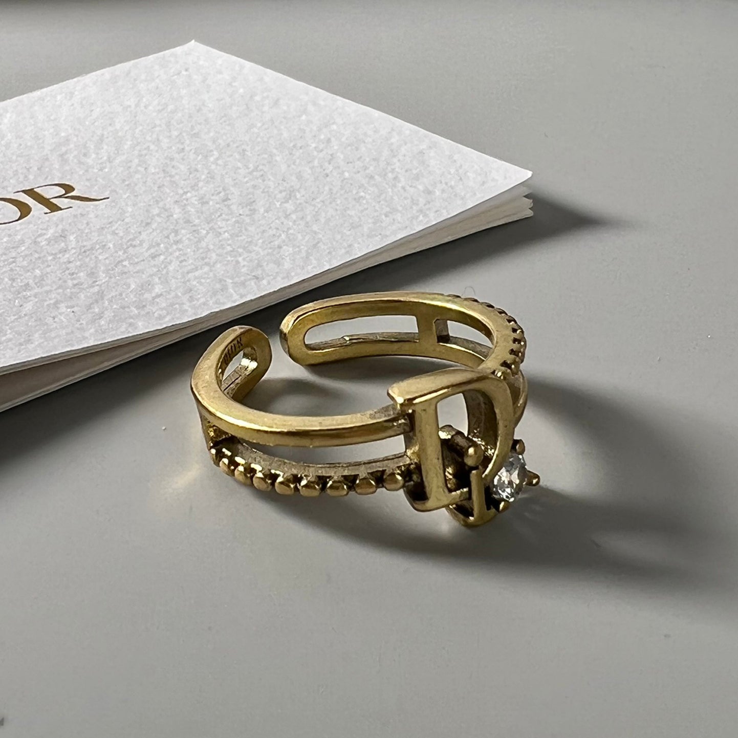 18K Dior Crystal Ring
