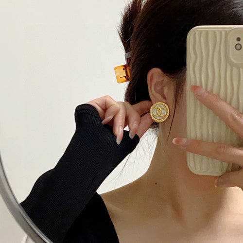 18K Chanel Crystal Earrings