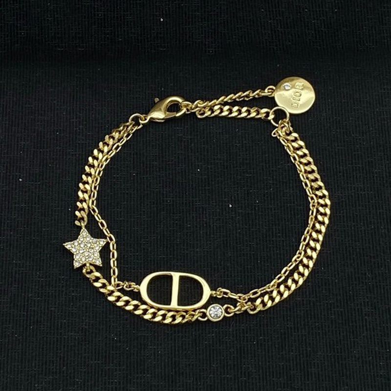 18K Dior Petit Star Diamond Bracelet