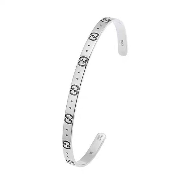 18K Gucci Double Icon Open Cuff Bracelet