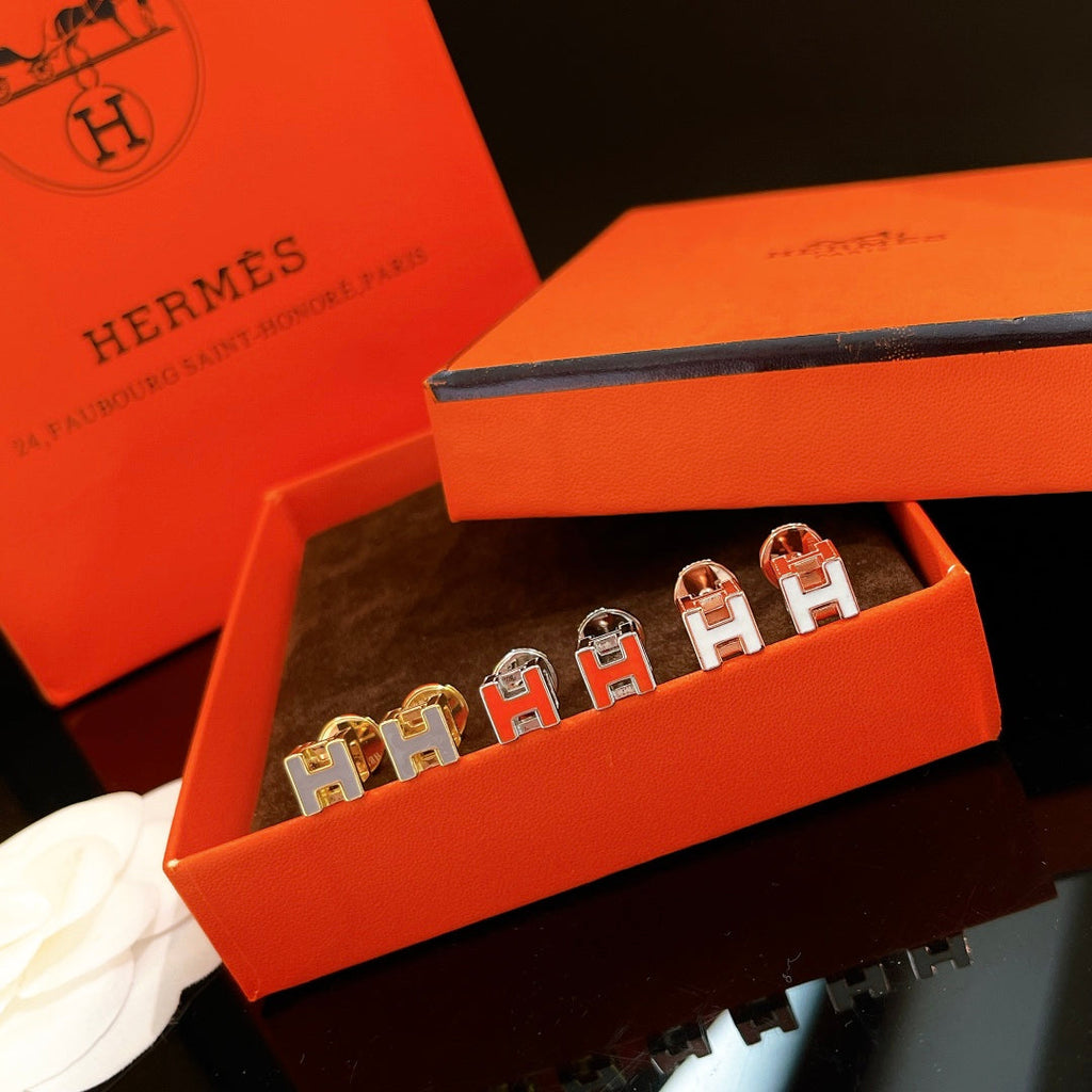 18K Hermes Cage D'H Earrings