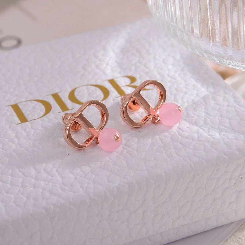 18K Dior Petit Pink Earrings