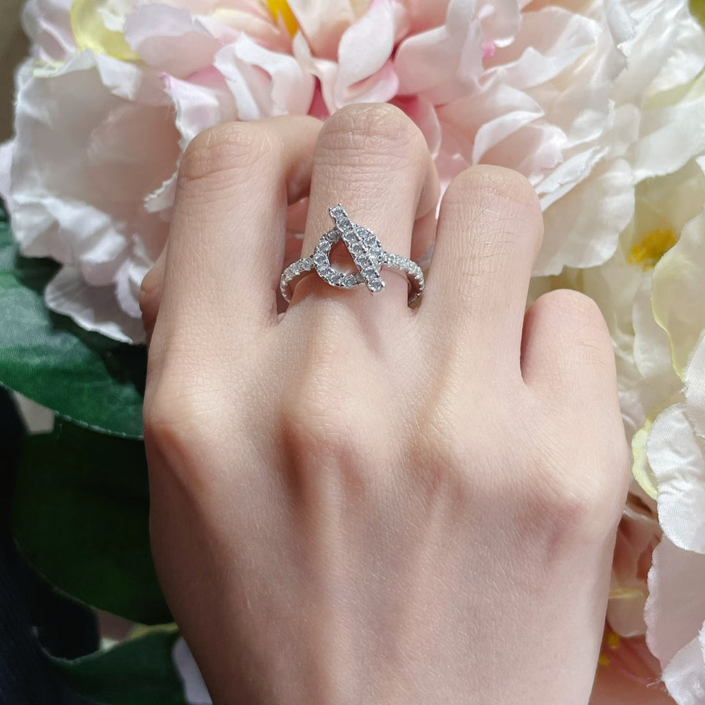 18K Hermes Finesse Diamond White Gold Ring
