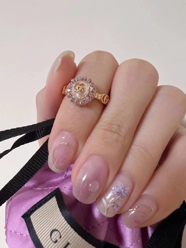 18K Gucci Double Pearl Ring