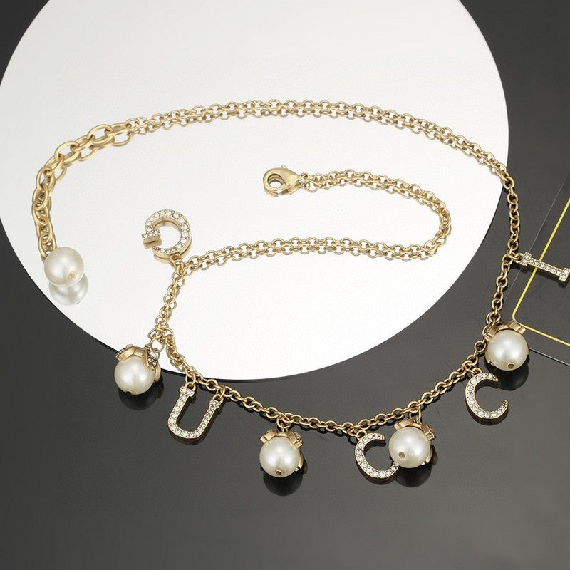18K Gucci Double Pearl Necklace