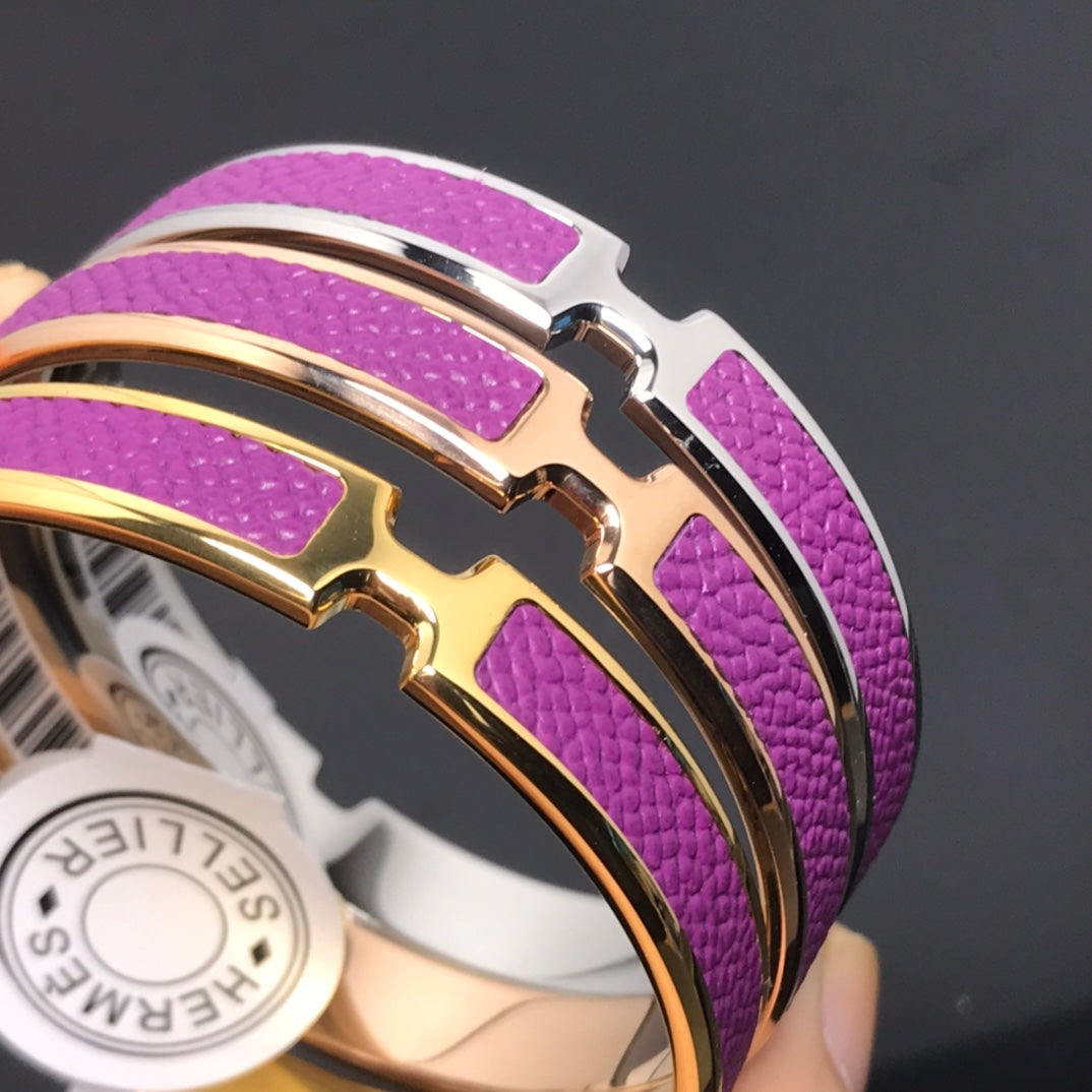 18K Hermes Olympe Purple Bracelet